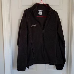 Black Columbia zip up fleece jacket size small